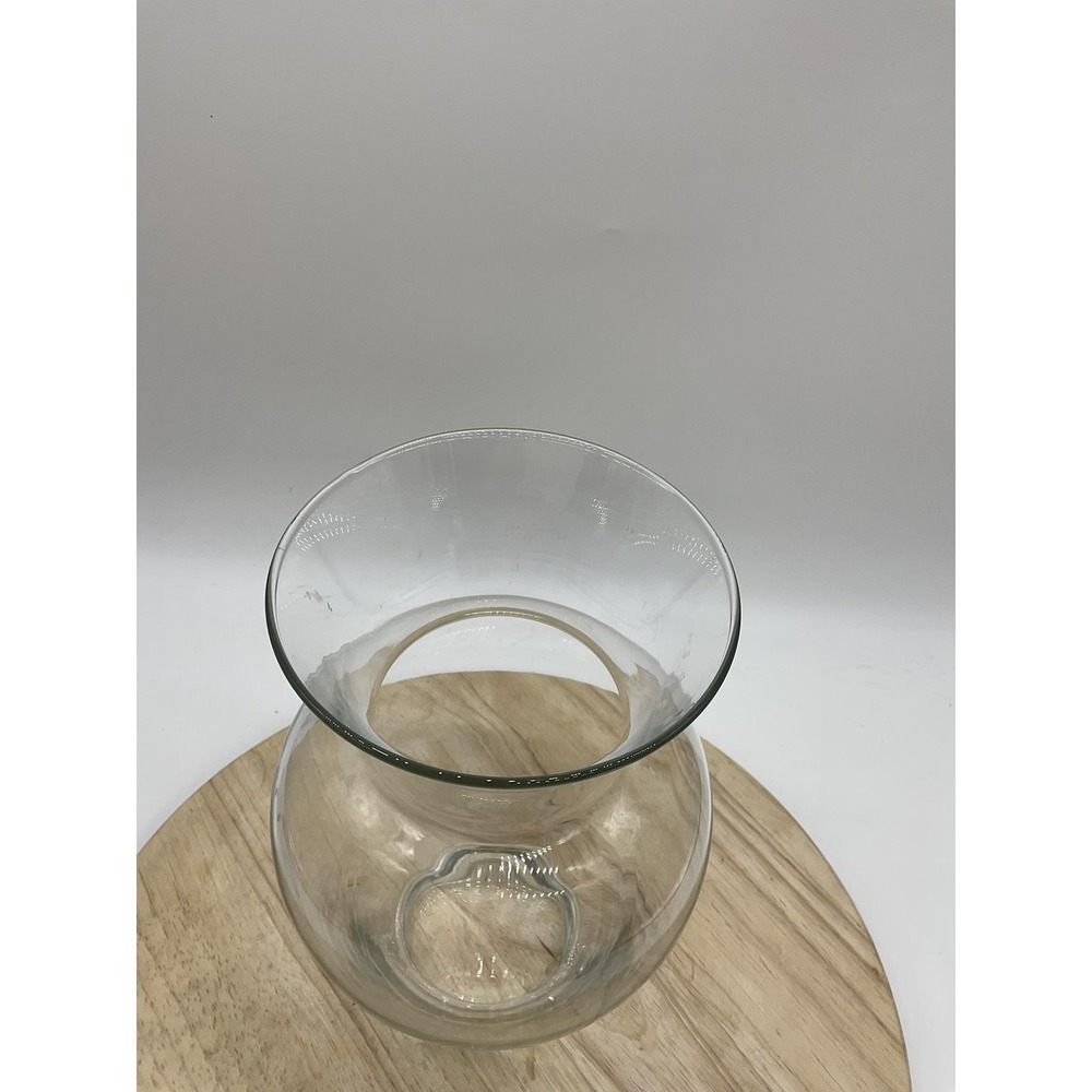 Clear Glass Flower Vase Bulb Shape Large Centerpiece Tabletop Decor Home - Picture 4 of 8